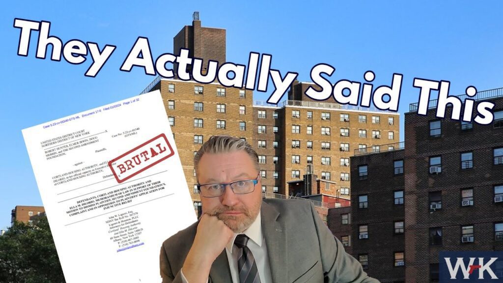 A man in a suit sits with his hand on his chin. Behind him is a document marked "BRUTAL" in red, next to a backdrop of apartment buildings. The text "They Actually Said This" is displayed at the top.
