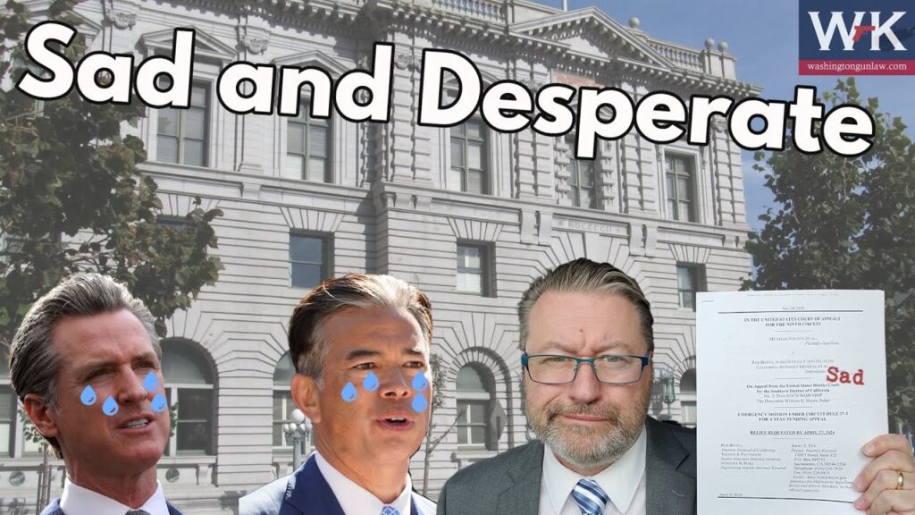 Three men with tears edited on their faces stand in front of a courthouse. The text "Sad and Desperate" is displayed above them. One man on the right holds a paper labeled "Sad." A WK logo is in the top corner.