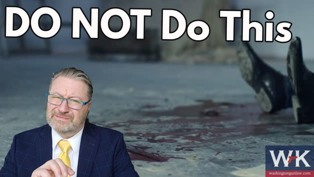 A man in a suit points to text that says, "DO NOT Do This." In the background, there is a blurred image of the ground with a puddle and shoes, suggesting a scene of caution or warning.