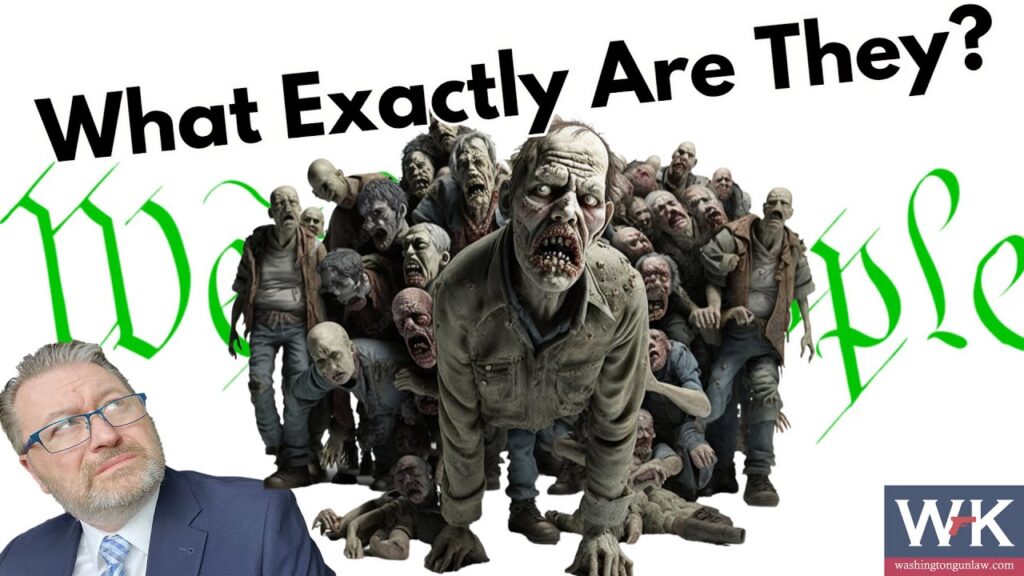 A man in a suit and glasses looks thoughtfully upward. Behind him, there is a group of zombie-like figures with distorted faces. The text above reads "What Exactly Are They?" The WHK logo is in the bottom right corner.