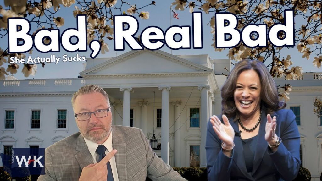 A man in a suit points to a smiling woman clapping in front of the White House. The words "Bad, Real Bad" are in large text above them.