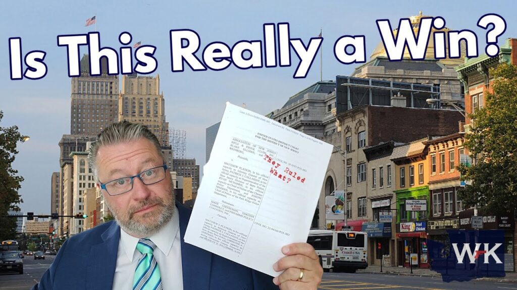 A man in a suit holds up a document in front of a cityscape background. The text above reads "Is This Really a Win?.