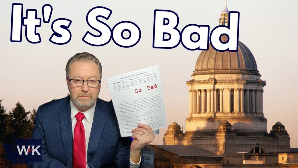 A man in a suit and red tie holds a document labeled "So Bad" in front of a building with a dome. The text "It's So Bad" is displayed above him.